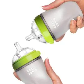 Comotomo Baby Bottle, Green, 8 Ounce